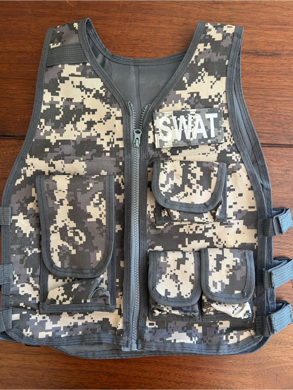 Camouflage Kids Tactical Vest Jacket - Black/Tan